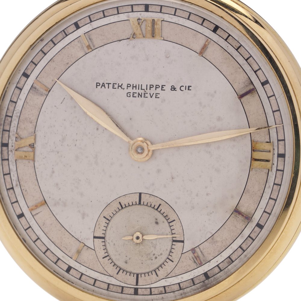 Art Deco Patek Philippe 18ct Yellow Gold Open Face Pocket Watch