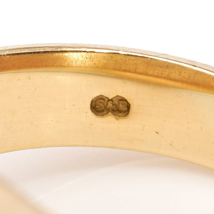 Vintage 18ct Gold Signet Ring with Red Enamel Lion