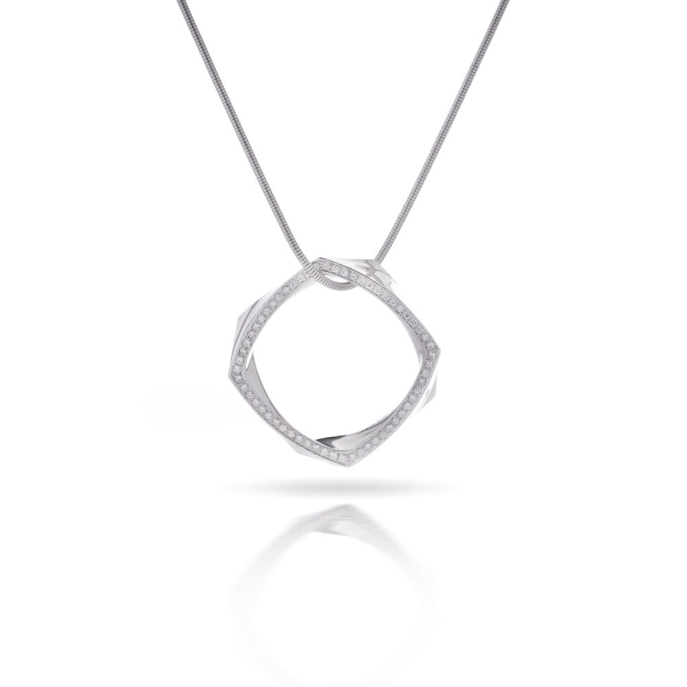 Tiffany & Co. Frank Gehry 18 Carat Gold Diamond Pendant Necklace