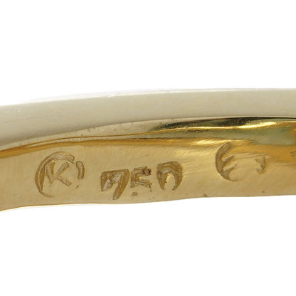 Curb link band ring 18 ct gold set with diamonds.