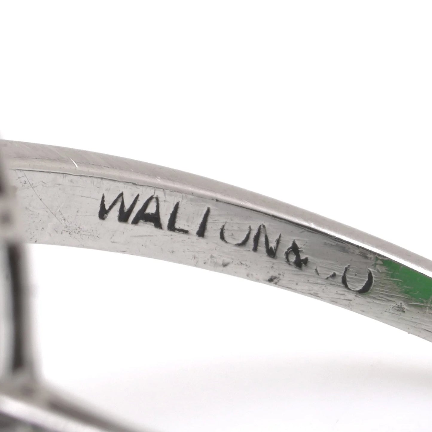 WALTON&CO stamp inside a platinum shank