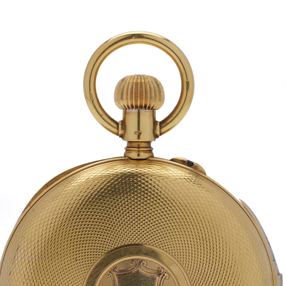 Hy Moser and Cie 14ct Yellow Gold Quarter Repeater Full Hunter Keyless Pocket Watch