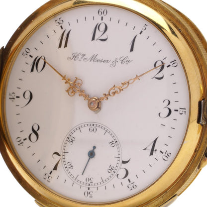 Hy Moser and Cie 14ct Yellow Gold Quarter Repeater Full Hunter Keyless Pocket Watch