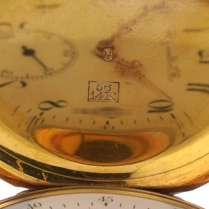 Hy Moser and Cie 14ct Yellow Gold Quarter Repeater Full Hunter Keyless Pocket Watch