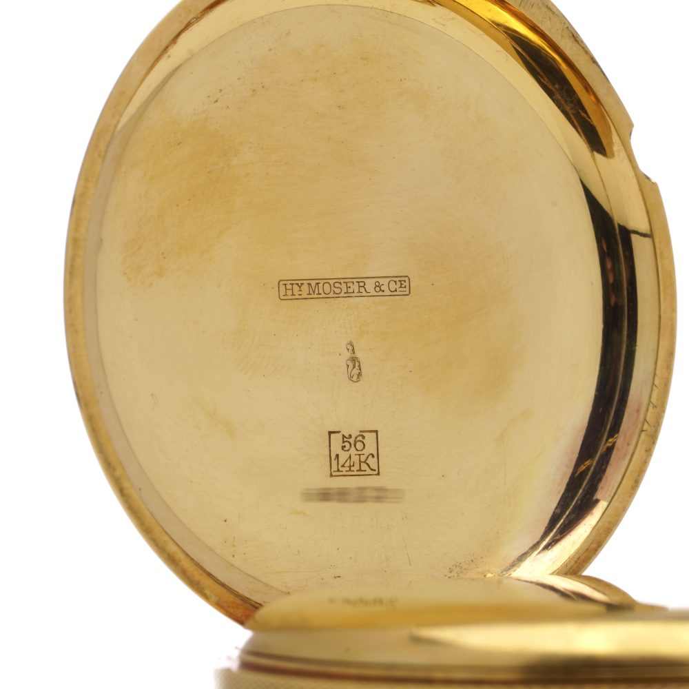 Hy Moser and Cie 14ct Yellow Gold Quarter Repeater Full Hunter Keyless Pocket Watch