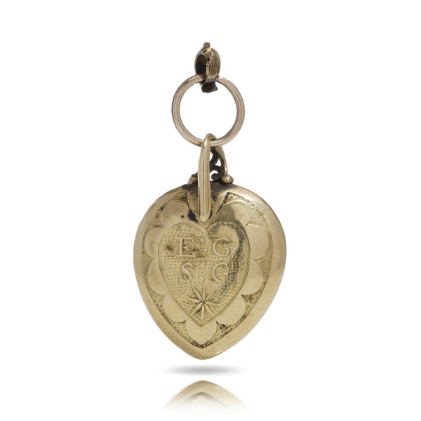 Stuart Crystal memorial locket in 18 carat yellow gold