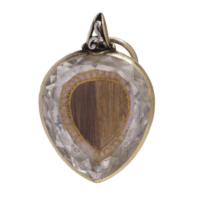 Stuart Crystal memorial locket in 18 carat yellow gold