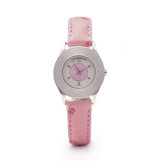 Mauboussin 18ct White Gold Ladies Watch with Pink Strap, Ref 62682, Quartz movement, Made after 2000
