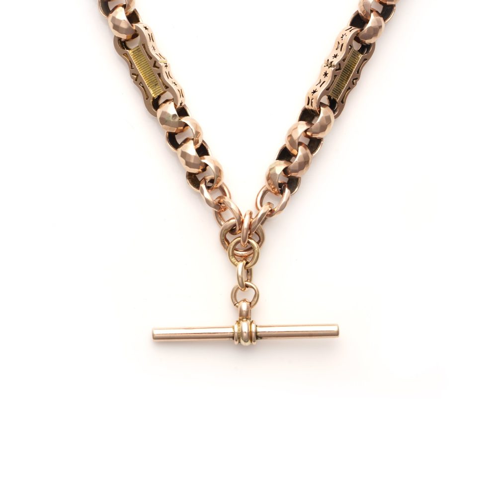 Antique Albert Chain necklace in 9 carat gold