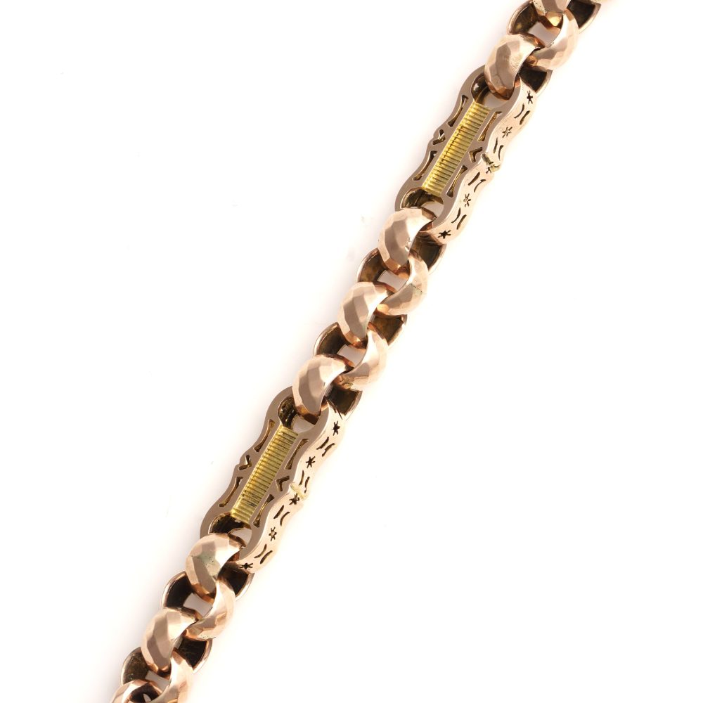 Antique Albert Chain necklace in 9 carat gold