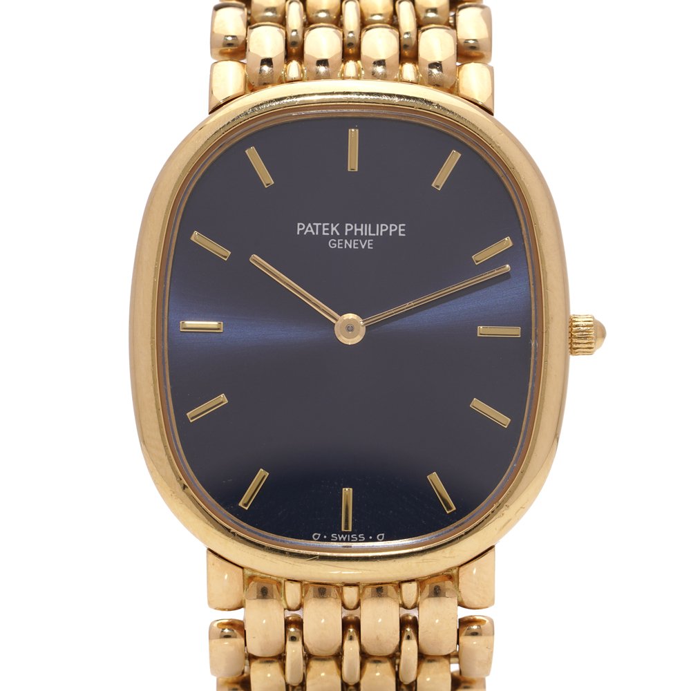 Patek Philippe Ellipse gold watch.