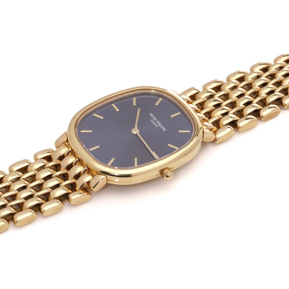 Patek Philippe Ellipse gold watch.