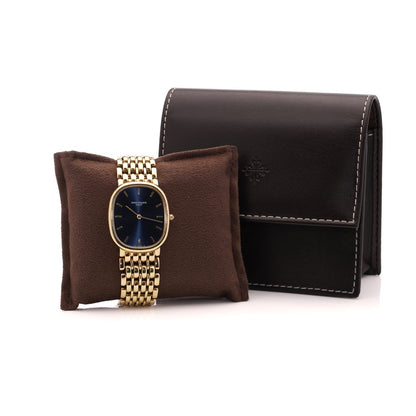 Patek Philippe Ellipse gold watch.