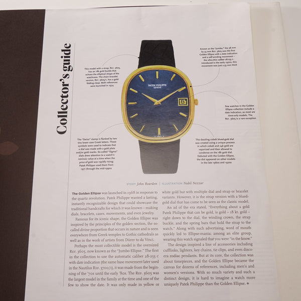 Patek Philippe Ellipse gold watch.