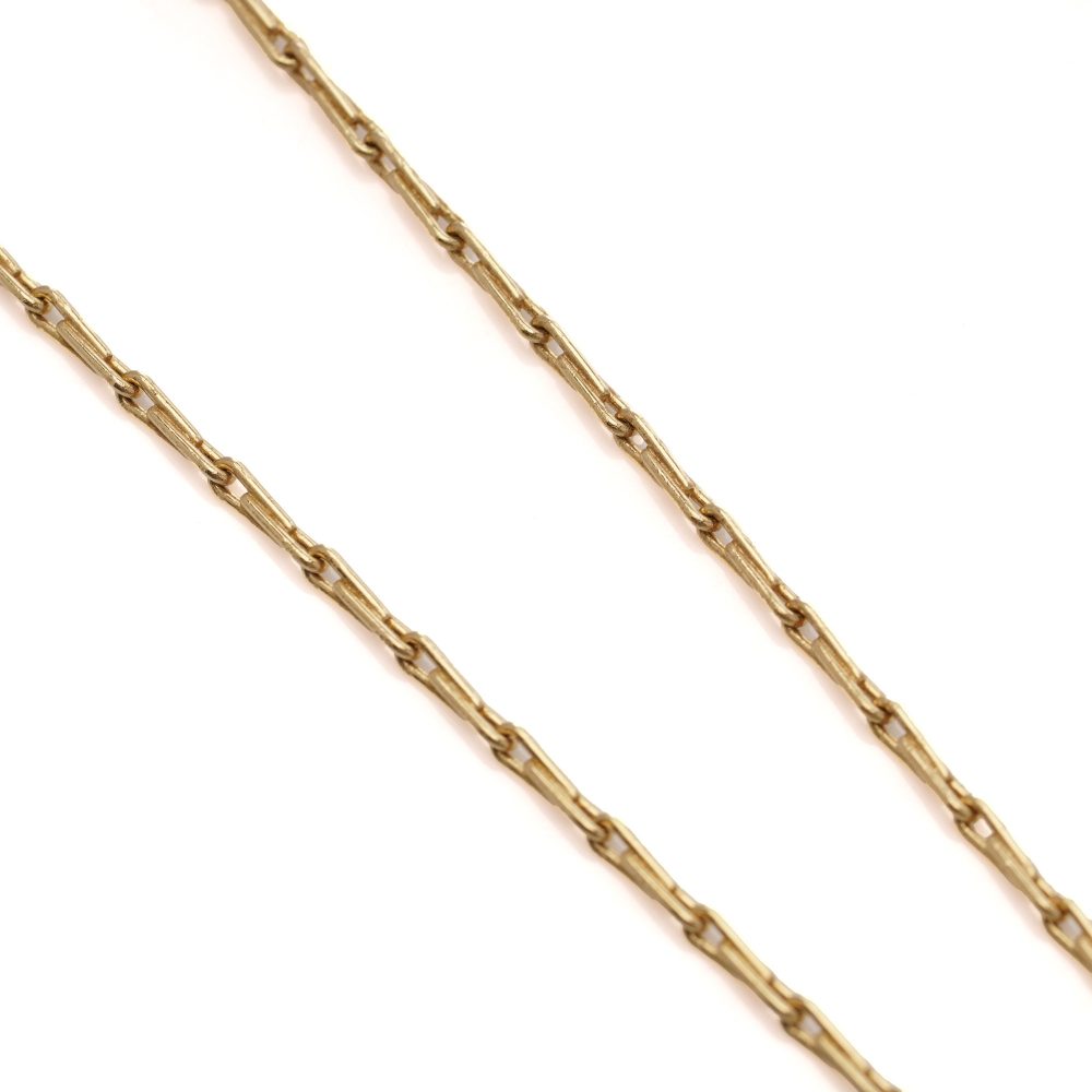 Gold pendant necklace with three fire opals.