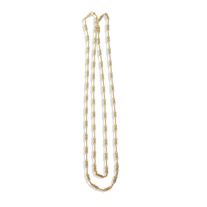 Antique French gold link chain necklace.