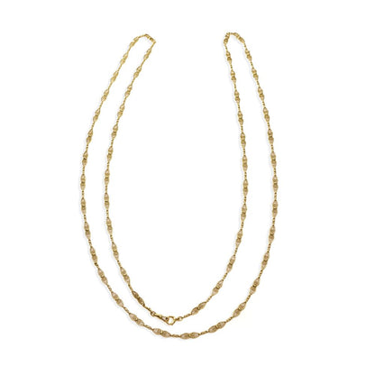 Antique French gold link chain necklace.