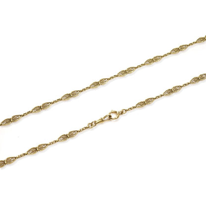 Antique French gold link chain necklace.