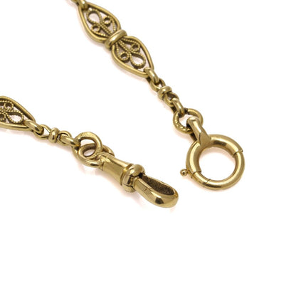 Antique French gold link chain necklace.