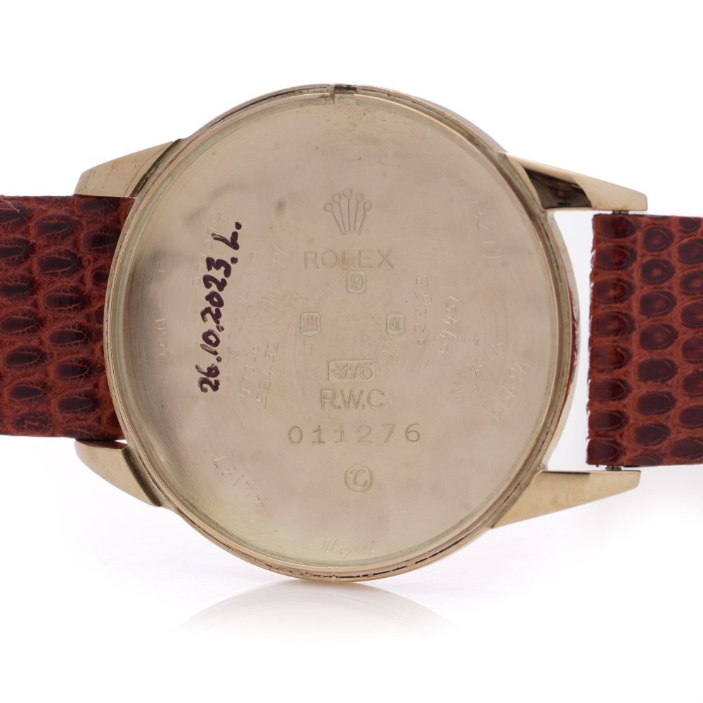 Vintage Rolex Precision 9ct Yellow Gold Manual Watch Circa 1958