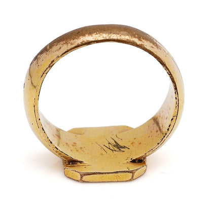 Antique 19th century Franco Prussian War Brass Engraved Signet Ring, with the inscription ' Fort Noisy ' and Engraved with date 1870-1871