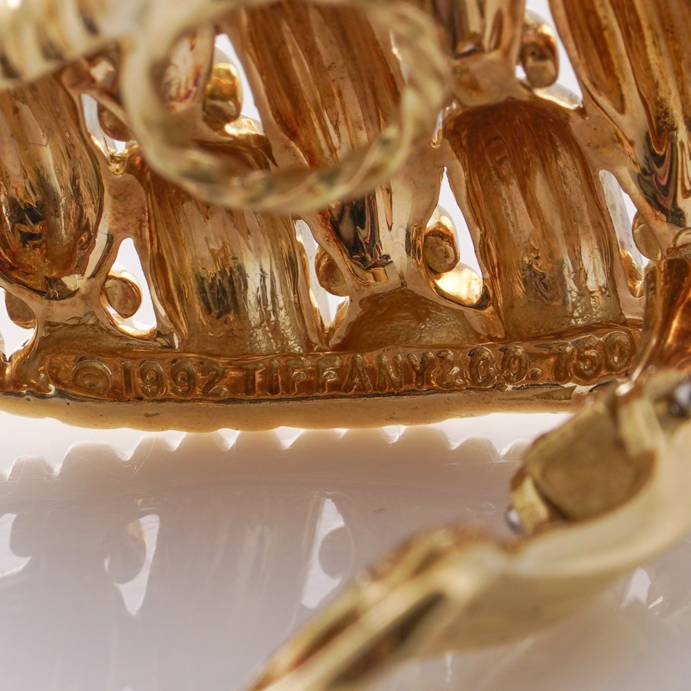 Tiffany & Co. Woven Heart Design Clip-On Earrings In 18 Carat Yellow Gold