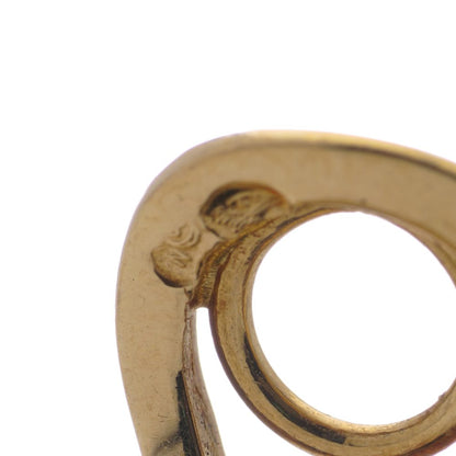 Chaumet gold heart-shaped clip earrings with X design set with diamonds.