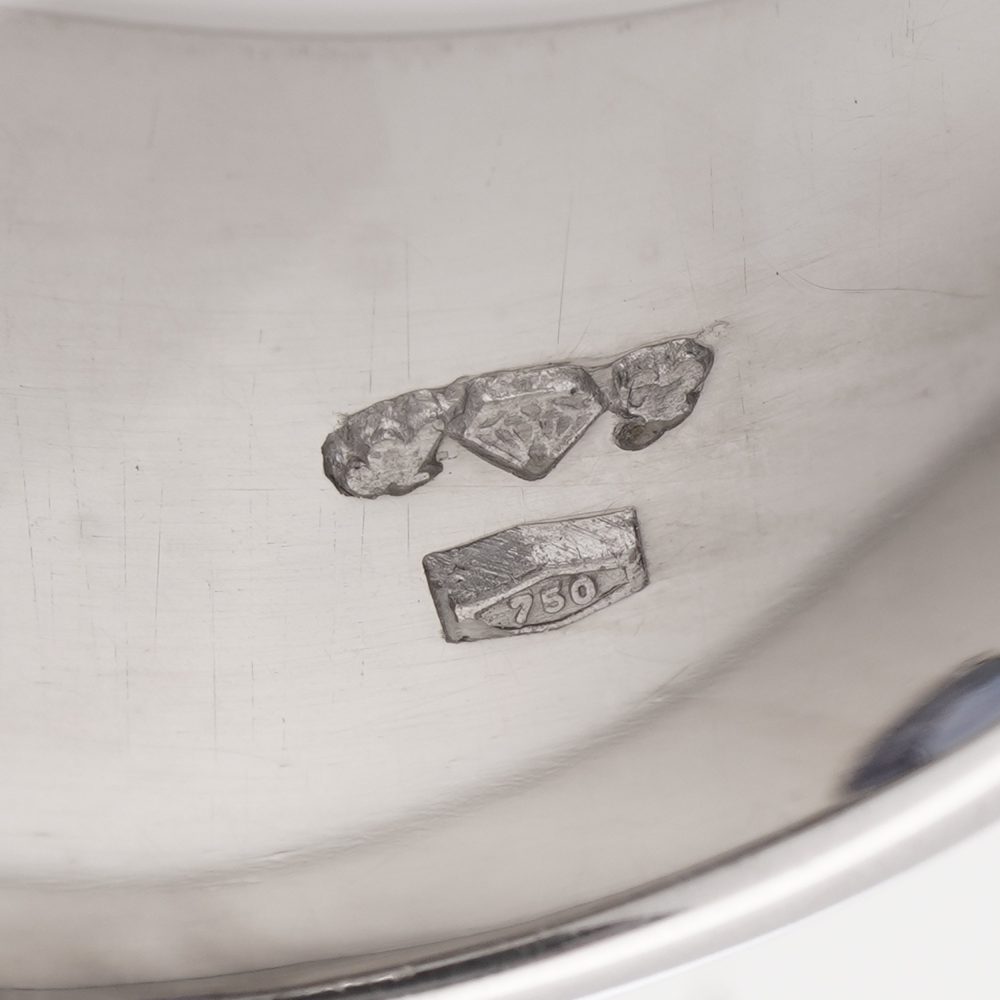 2ct Natural Sapphire Set 18ct White Gold Chunky Domed Unisex Ring