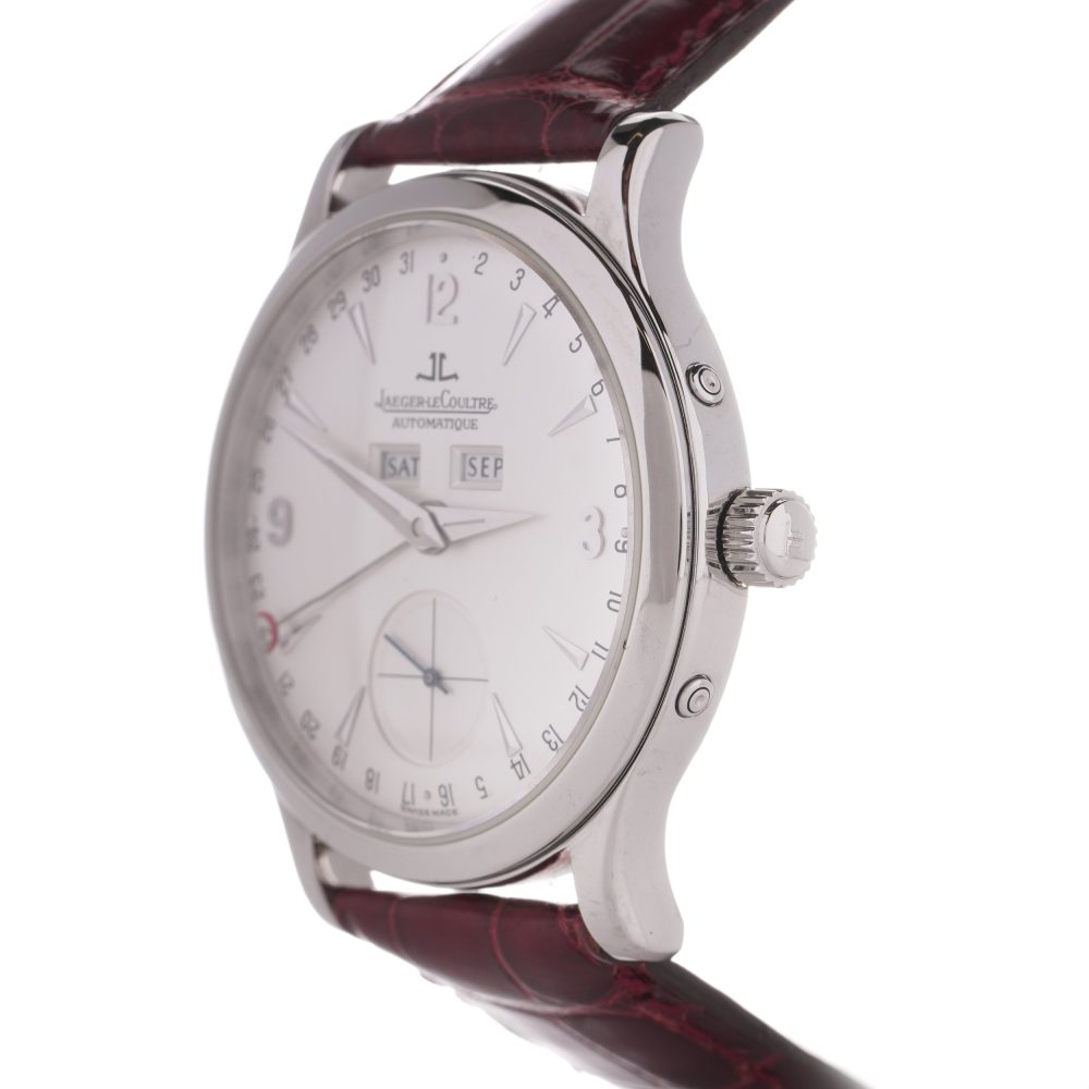 Jaeger LeCoultre Master Calendar 140.8.87 Stainless Steel Automatic Watch on Original Leather Strap