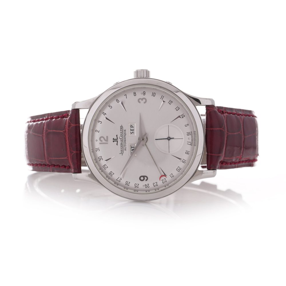 Jaeger LeCoultre Master Calendar 140.8.87 Stainless Steel Automatic Watch on Original Leather Strap