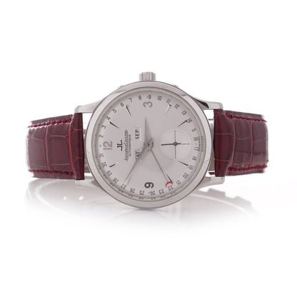 Jaeger LeCoultre Master Calendar 140.8.87 Stainless Steel Automatic Watch on Original Leather Strap