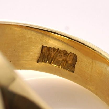 Vintage 18ct Yellow Gold Signet Ring with Coat of Arms