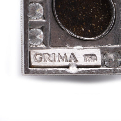 Andrew Grima 18 Carat White Gold Earrings With Opal And Diamonds