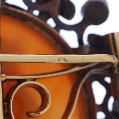 Victorian carnelian cameo diamond and pearl brooch in 18 carat gold.