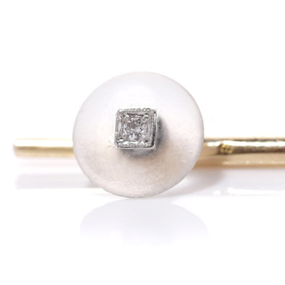 Cartier cufflinks and shirt studs in gold and platinum with rock crystals and diamonds.