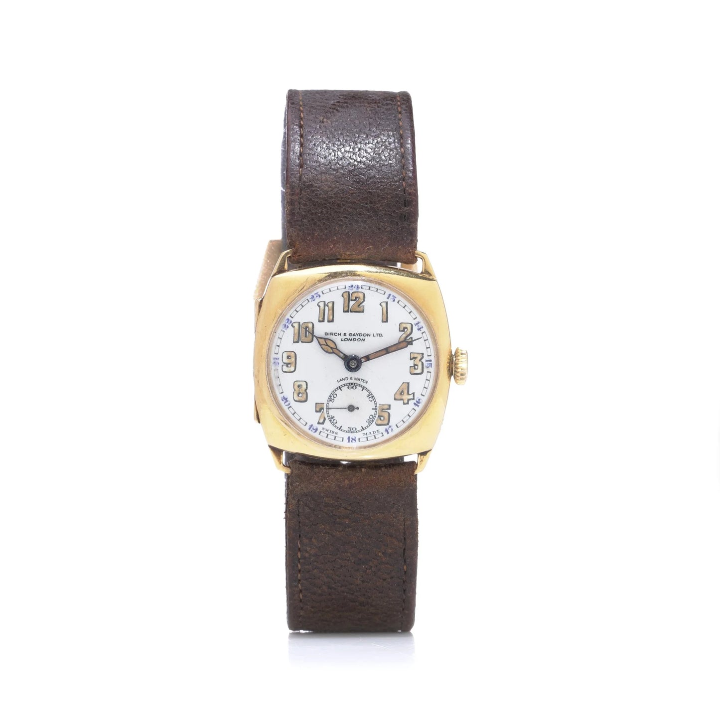 Birch & Gaydon Ltd 18 Carat Gold Manual Wind Wristwatch, 1930