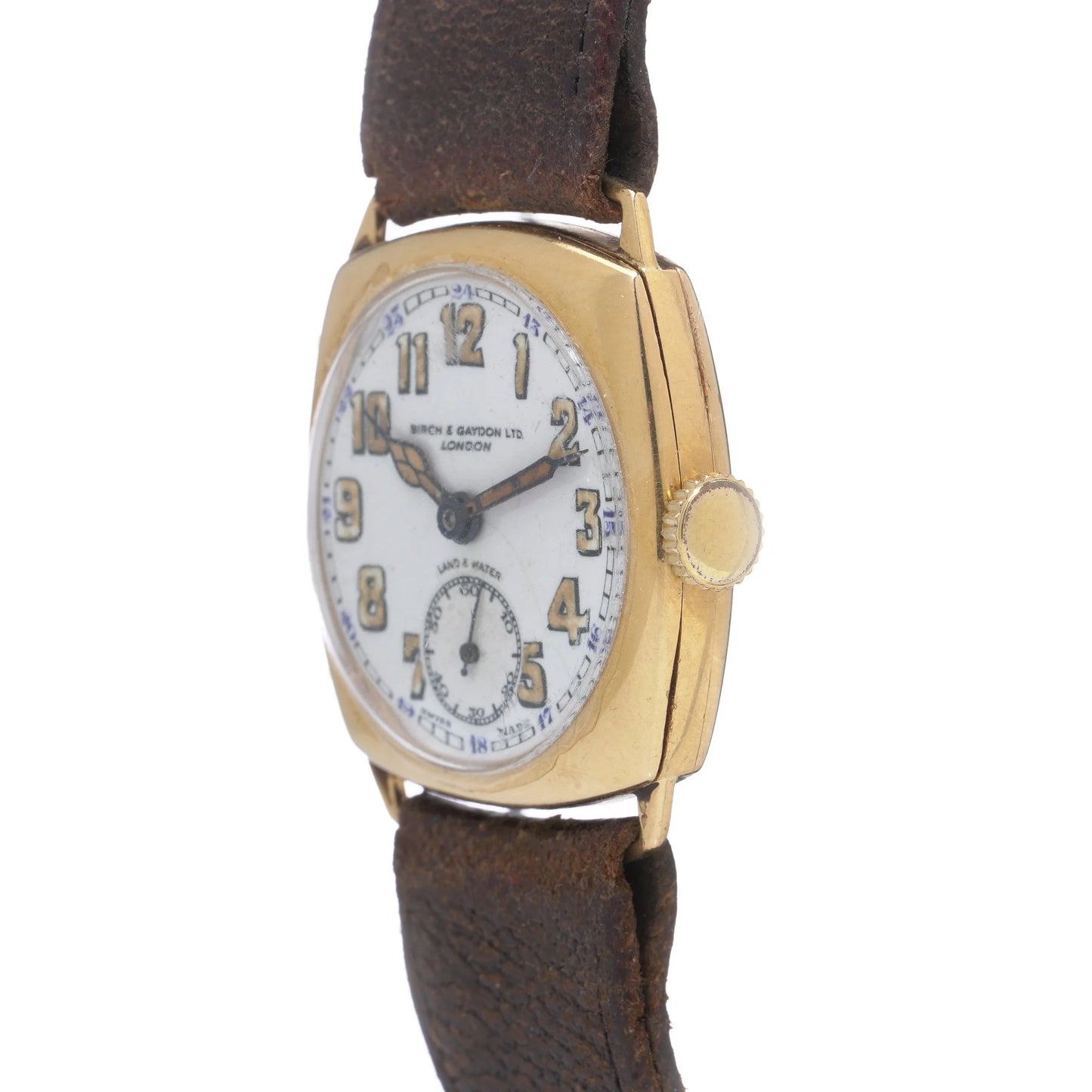 Birch & Gaydon Ltd 18 Carat Gold Manual Wind Wristwatch, 1930
