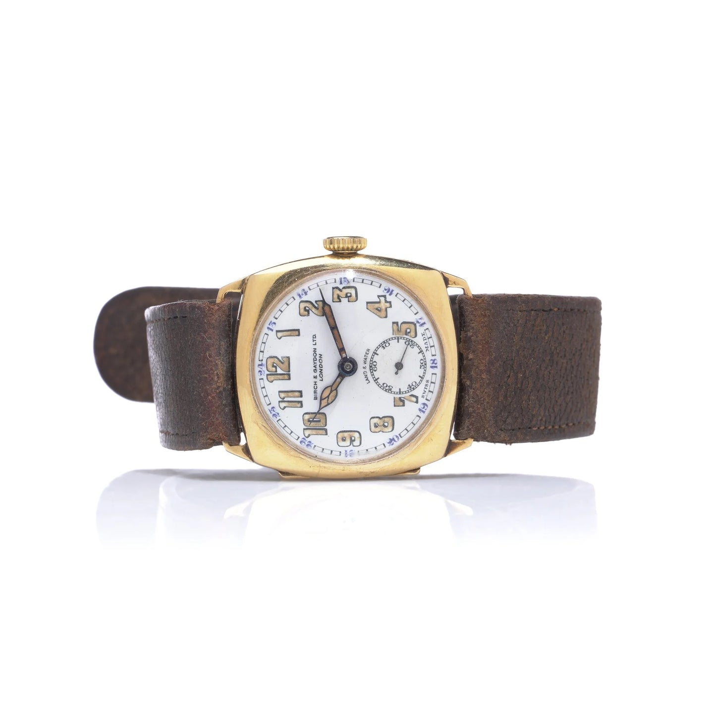 Birch & Gaydon Ltd 18 Carat Gold Manual Wind Wristwatch, 1930