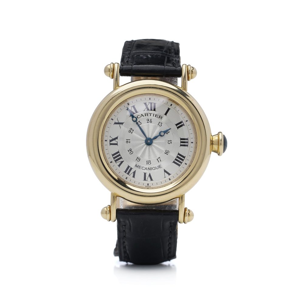 Cartier Diabolo gold men's wristwatch.