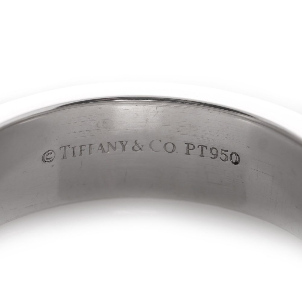 Tiffany & Co. wedding ring set in 950 platinum.