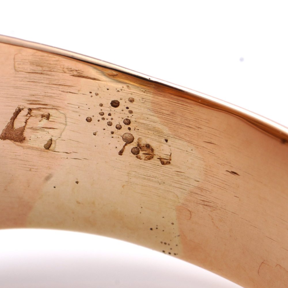 18 Carat Yellow Gold Men's Signet Ring With Panther's Head