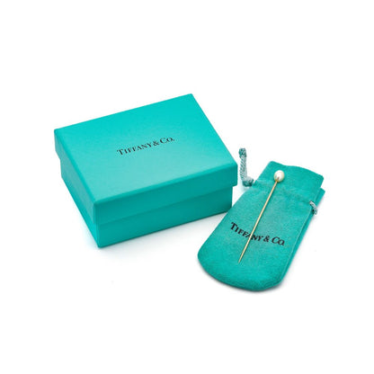 Tiffany & Co 14 Carat Gold Natural Pearl Stick Pin