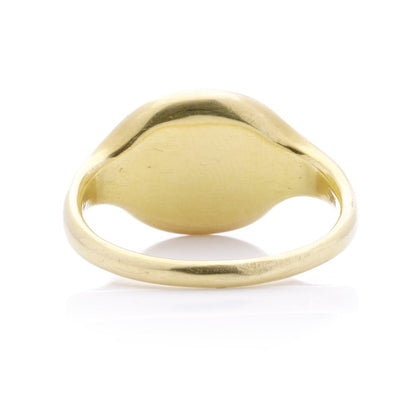 Roman carved intaglio amethyst ring featuring Eros riding a dolphin mounted in gold.