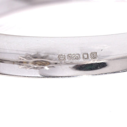 Mappin & Webb pearl and diamond cluster ring in white gold.