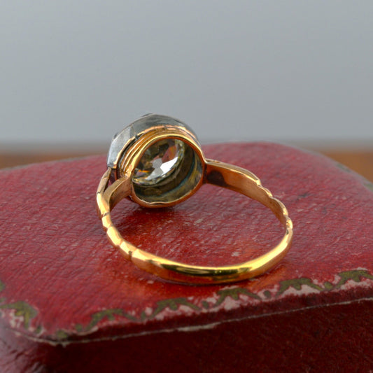 Victorian Antique 2.15ct Old Mine Cut Diamond Solitaire Engagement Ring, Circa 1860