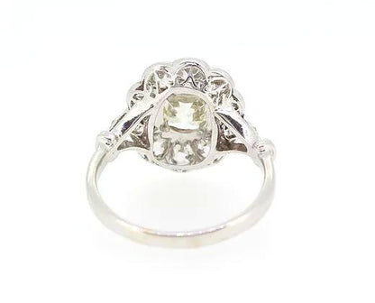 Vintage Old Cut Diamond Cluster Ring, 2.80 carat total, 18ct White Gold