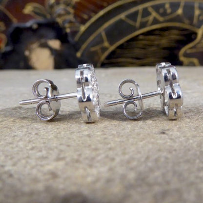 Diamond 1.10ct Daisy Cluster Stud Earrings