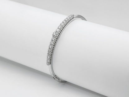 Diamond 1.50ct White Gold Bangle Bracelet