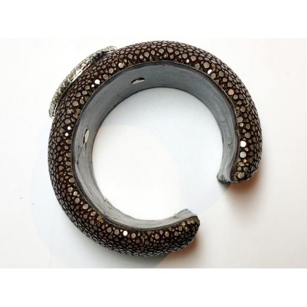 Diamond Cuff Bow Bangle Bracelet