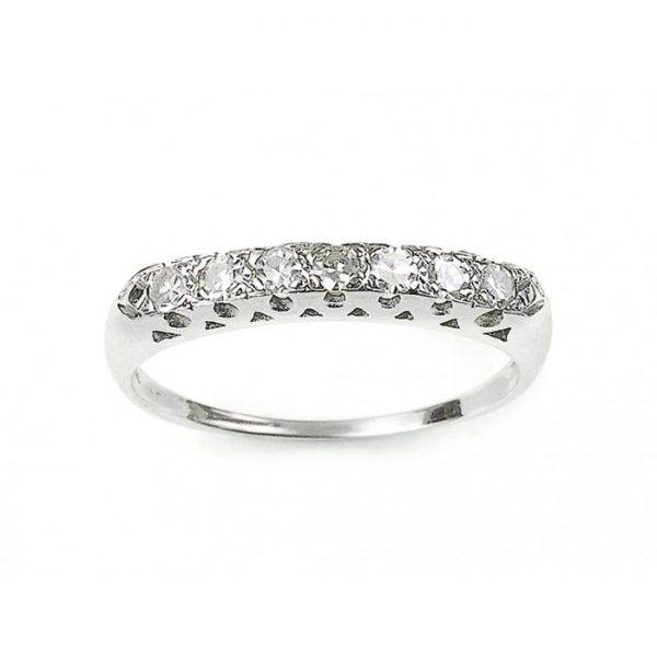 Diamond Half Eternity Platinum Ring